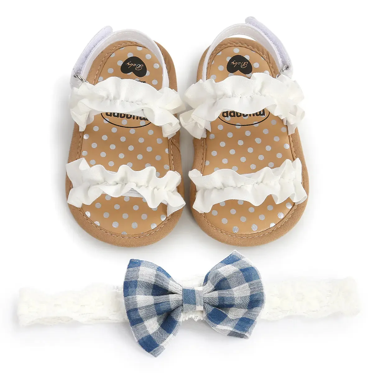 Lace Trim Baby Sandals for Toddlers and Infants