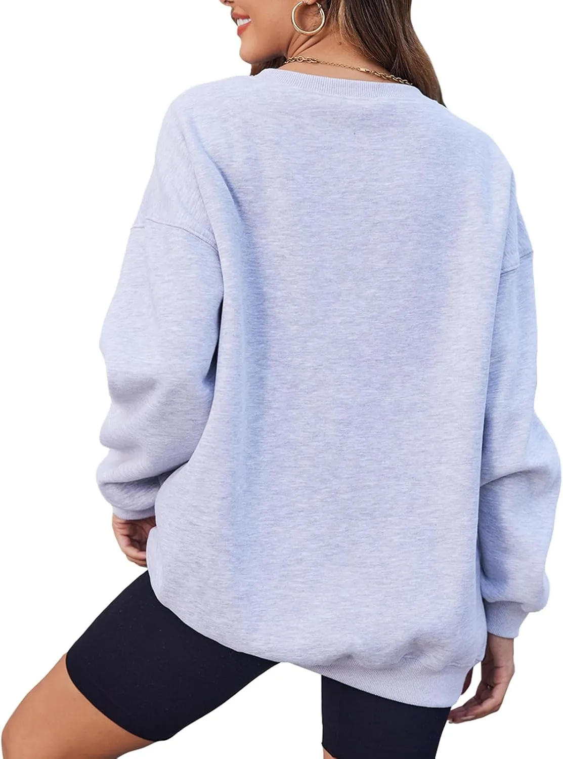 LaLaLa Women's Oversized Fleece Sweatshirts Crewneck Pullover Hoodies Casual Comfy Loose Fall Tops 2023 Trendy Clothes