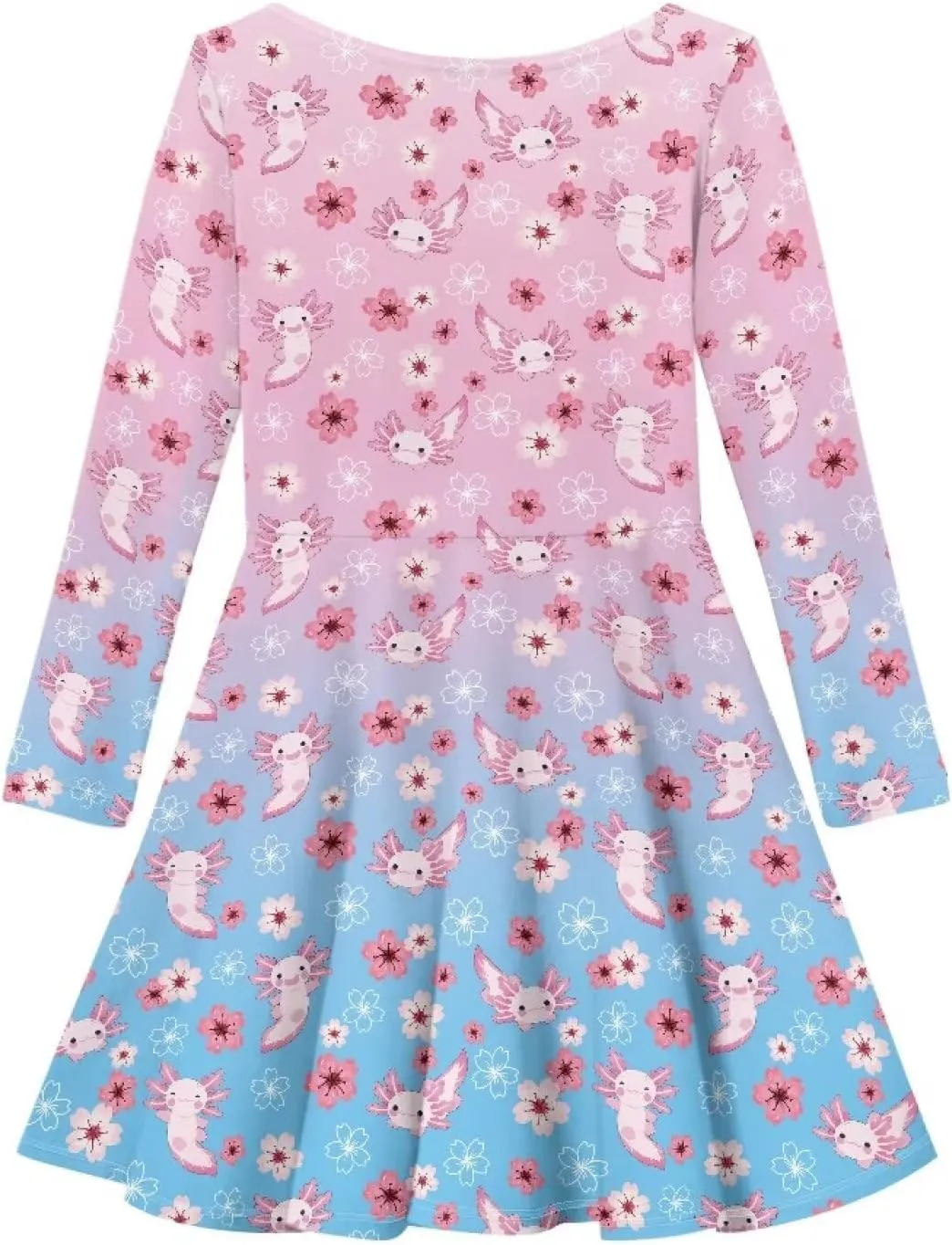 Long Sleeve Dresses for Little Girls Casual Twirly Dresses for Girls 3-16 Years Old