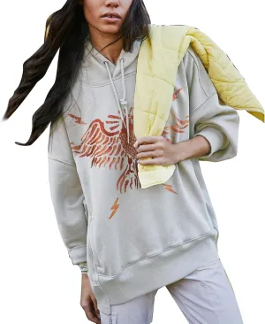Meiweileya Womens Y2k Oversized Graphic Cute Preppy Hoodies Jacket Star Heart Print Long Sleeve Pocket Sweatshirt
