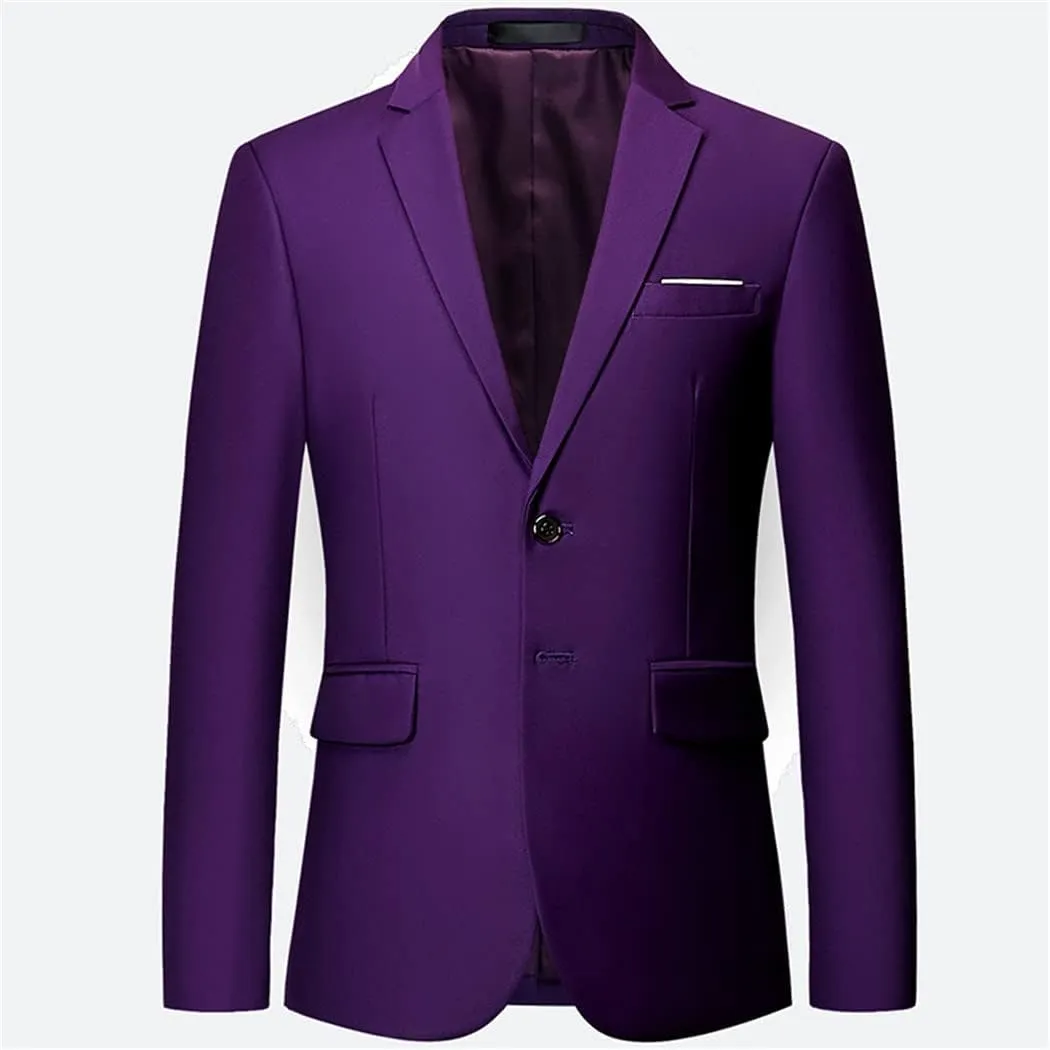 Men Blazer Classic Slim Fit Solid Suit Jacket Business Casual Suit Blazer Plus Size