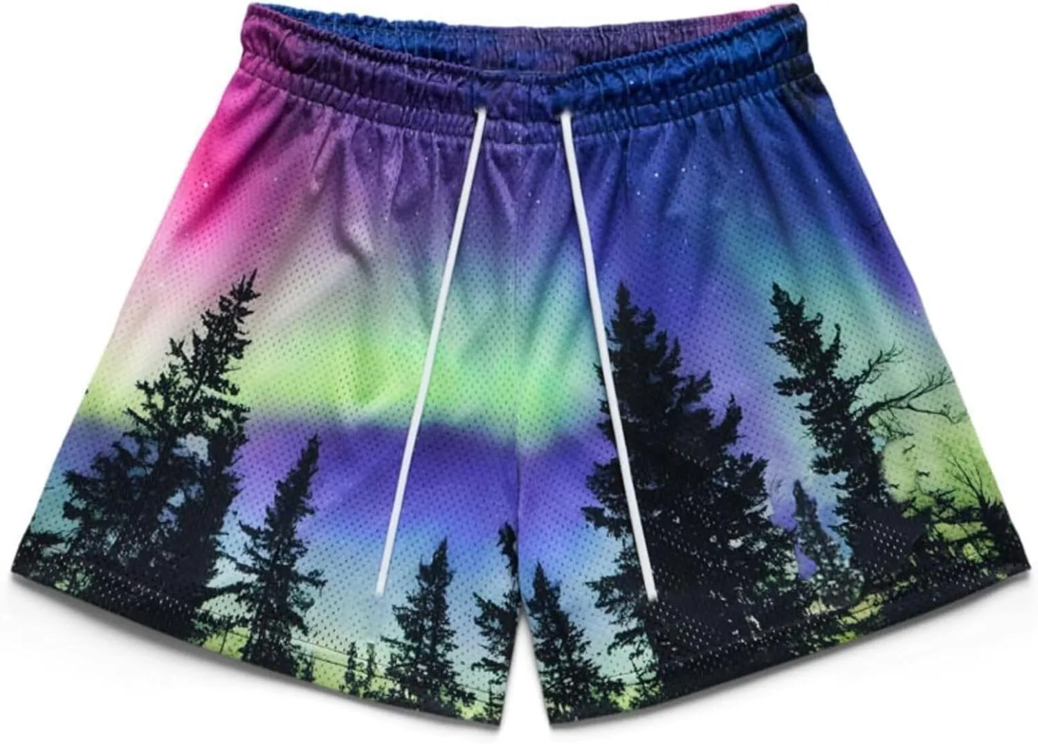 Men's Athletic Basketball Shorts Quick-Dry Breathable Mesh Graphic Print Gym Running Training with Pockets