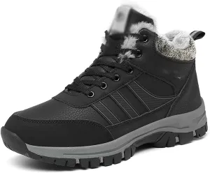Mens Boots Men Winter Snow Boots Waterproof Leather Sneakers Super Warm Men's Boots Outdoor Male Hiking Boots Work Shoes Ankle Boots
