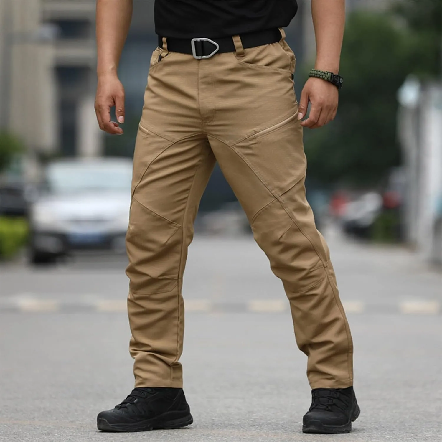 Men's Cargo Pants Water Outdoor Camouflage Trousers with Multi-Pockets for Hiking & Hunting