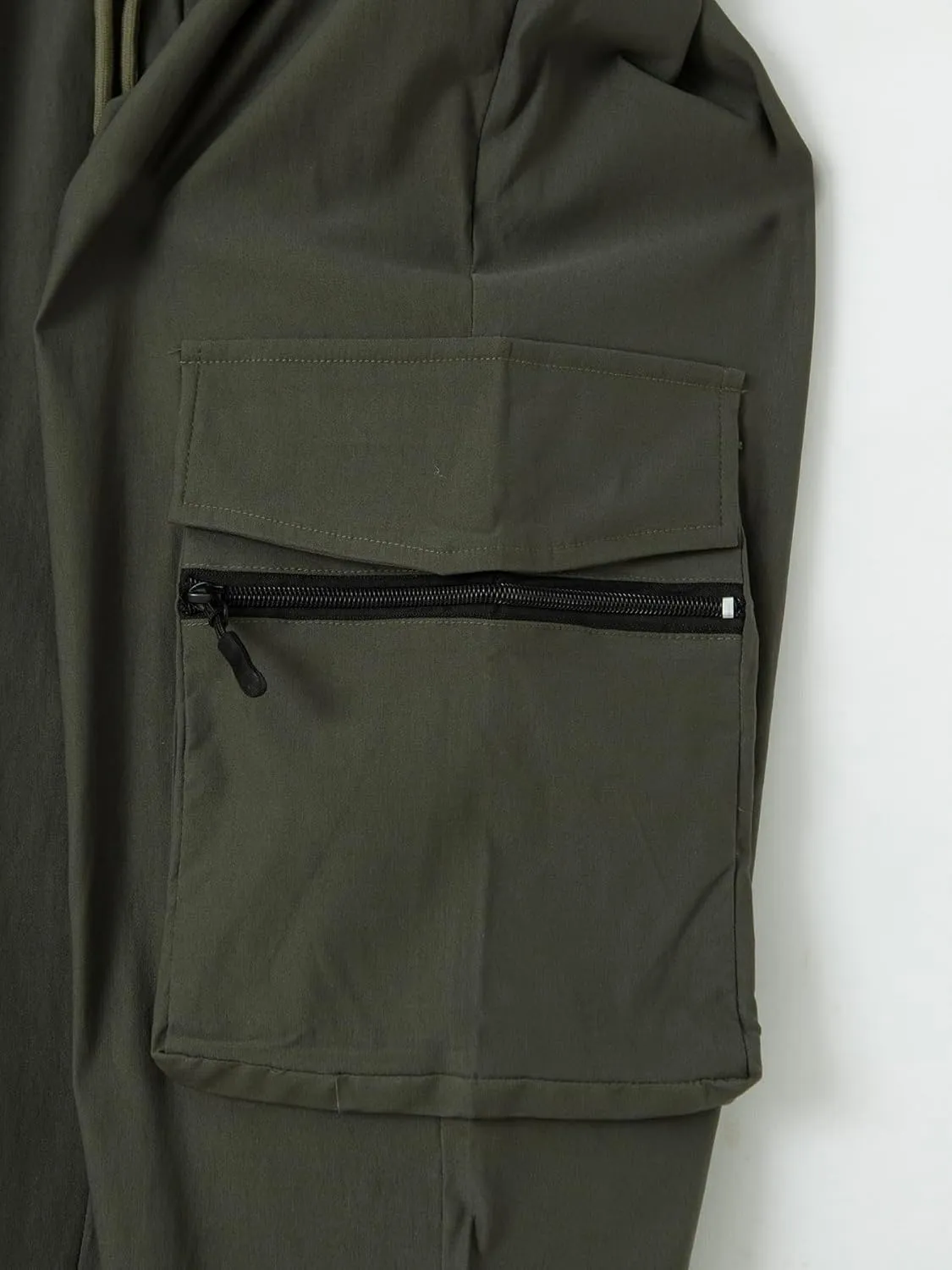 Men's Cargo Pants with Elastic Waist - Multi-Pocket Stretch Trousers for Outdoor, Gym Casual Wear