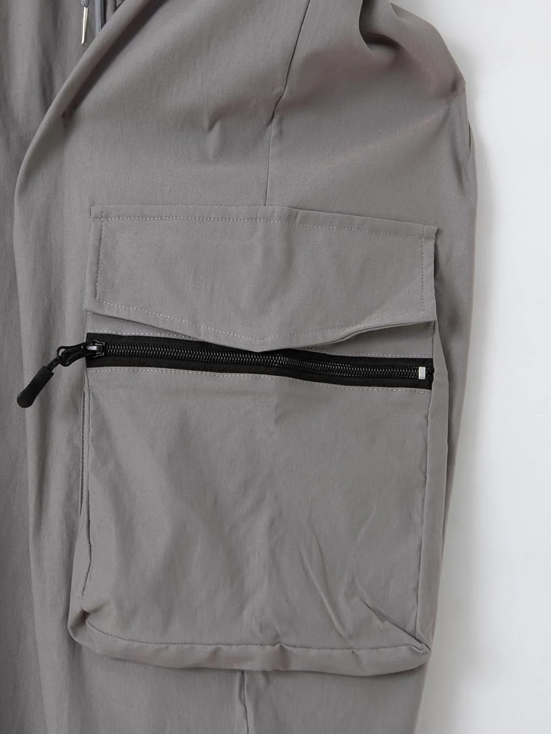Men's Cargo Pants with Elastic Waist - Multi-Pocket Stretch Trousers for Outdoor, Gym Casual Wear