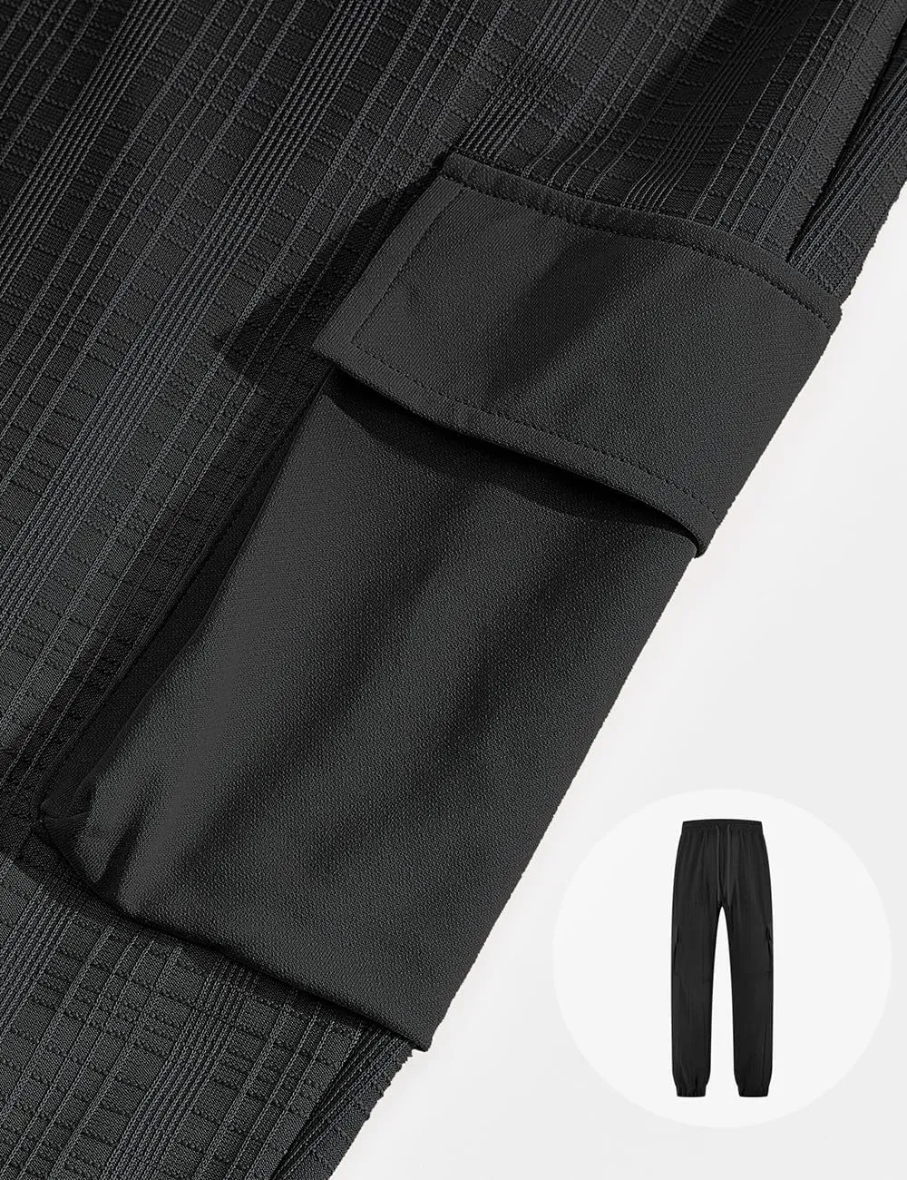 Men's Casual Cargo Jogger Pants with Elastic Waistband and Drawstring Sports Pants with Pockets