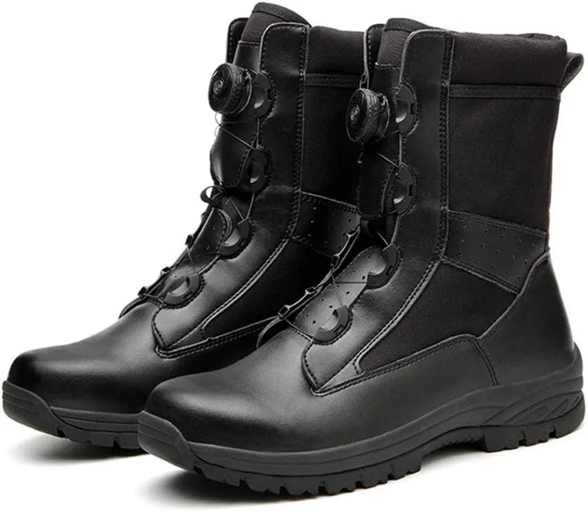 Men's Combat BootsOutdoor Mountaineering Off-Road Training Shoes High-Tops Military Jungle Tactical Boots,Black A- 40/UK 7/US 7.5