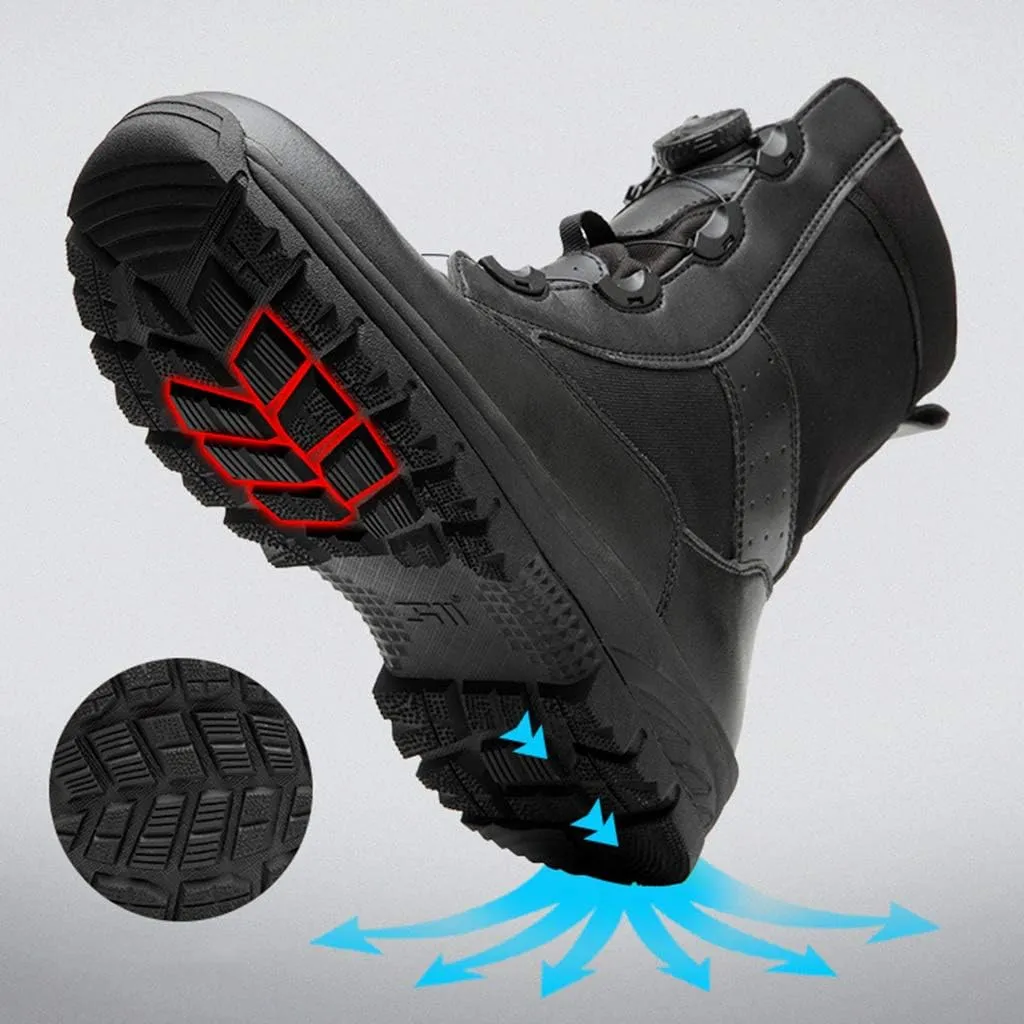 Men's Combat BootsOutdoor Mountaineering Off-Road Training Shoes High-Tops Military Jungle Tactical Boots,Black A- 40/UK 7/US 7.5