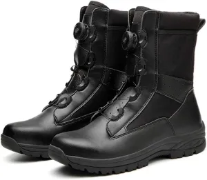 Men's Combat BootsOutdoor Mountaineering Off-Road Training Shoes High-Tops Military Jungle Tactical Boots,Black A- 40/UK 7/US 7.5