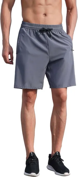 Men's Quick-Dry Athletic Running Shorts, Lightweight Workout Gym Shorts with Pockets for Sports, Hiking and Exercise