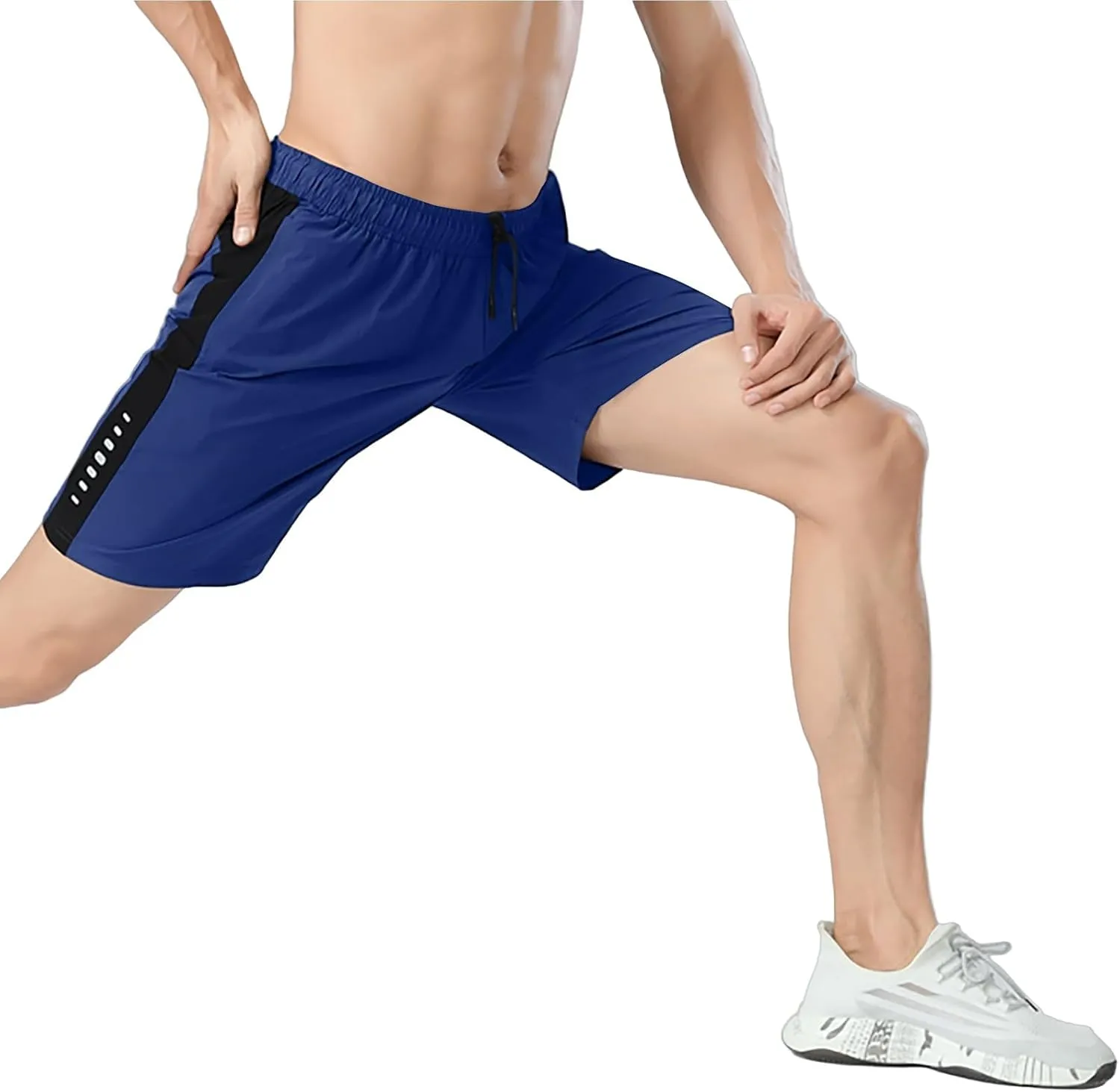 Men's Quick-Dry Athletic Running Shorts, Lightweight Workout Gym Shorts with Pockets for Sports, Hiking and Exercise