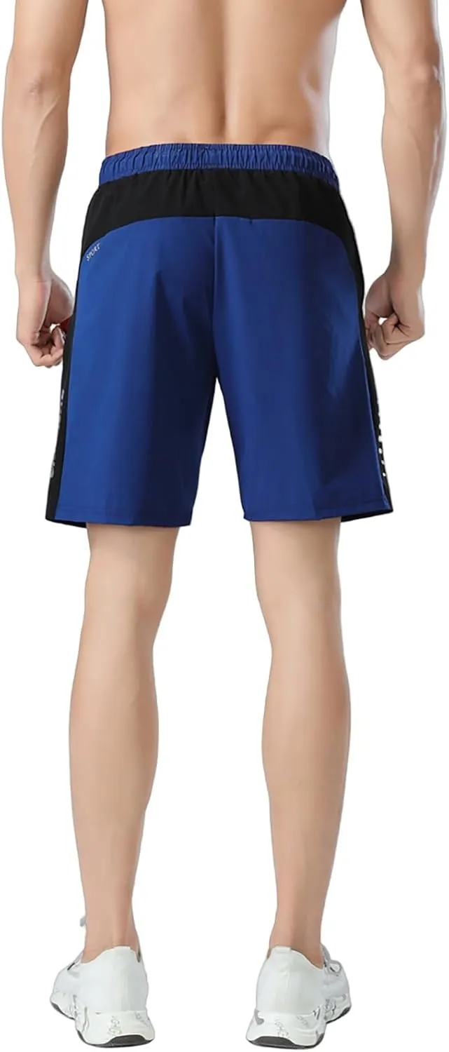 Men's Quick-Dry Athletic Running Shorts, Lightweight Workout Gym Shorts with Pockets for Sports, Hiking and Exercise