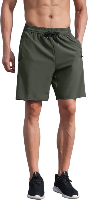 Men's Quick-Dry Athletic Running Shorts, Lightweight Workout Gym Shorts with Pockets for Sports, Hiking and Exercise