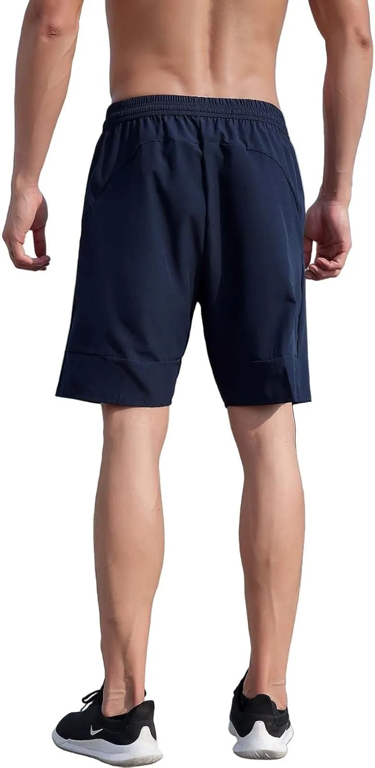 Men's Quick-Dry Athletic Running Shorts, Lightweight Workout Gym Shorts with Pockets for Sports, Hiking and Exercise