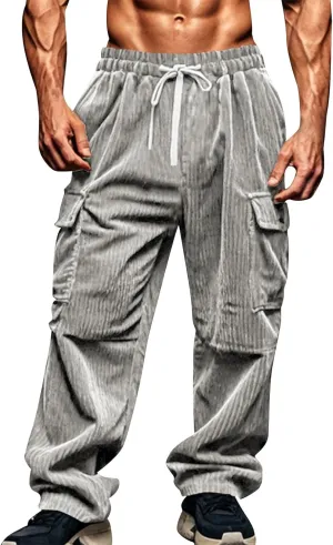 Mens Sweatpants Loose Fit Drawstring Elastic Waist Casual Baggy Pants Summer Hippie Hip Hop Trousers