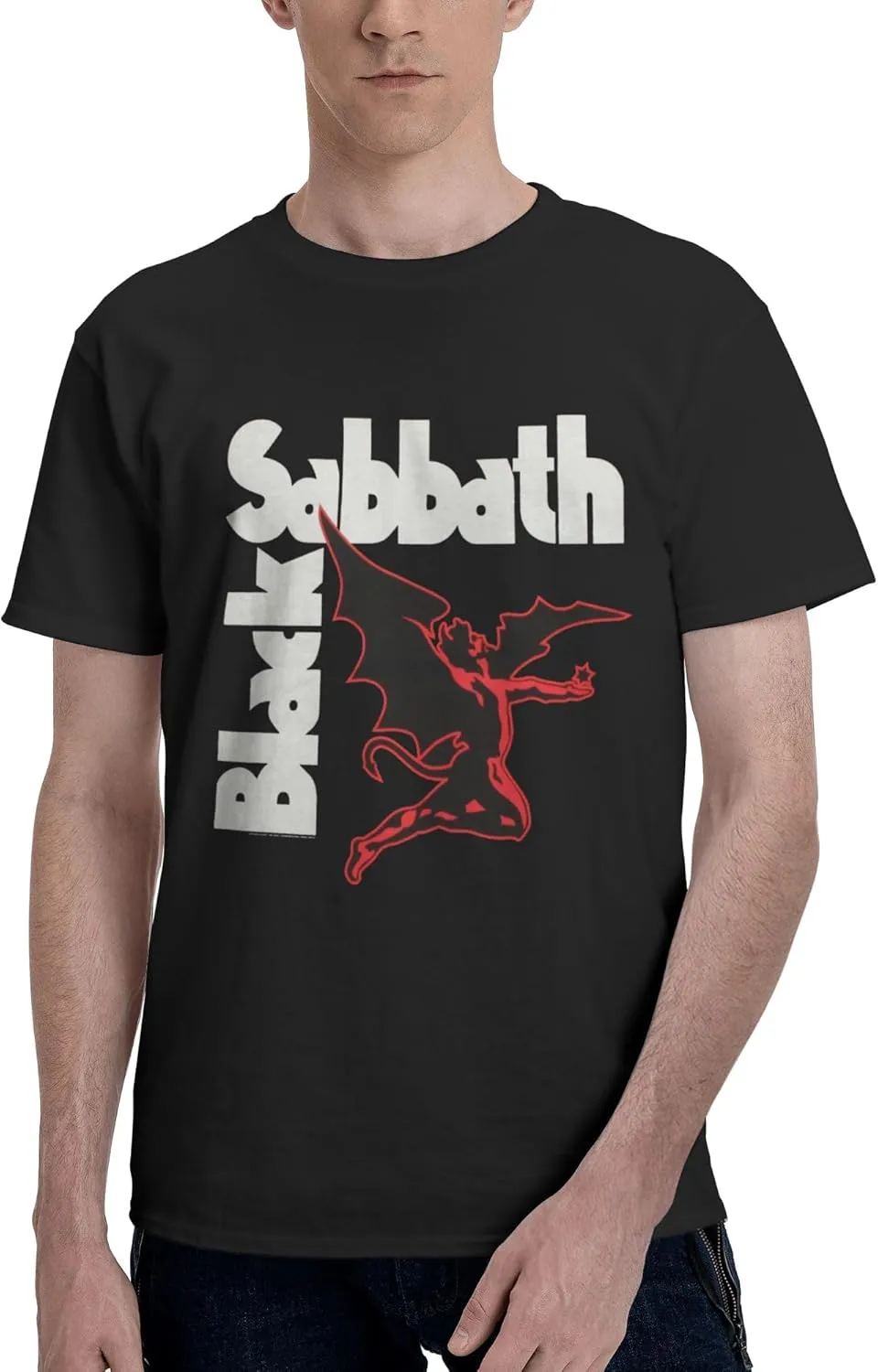 Mens T-Shirts Short Sleeve Fashion Tee Crewneck Top Clothing Black
