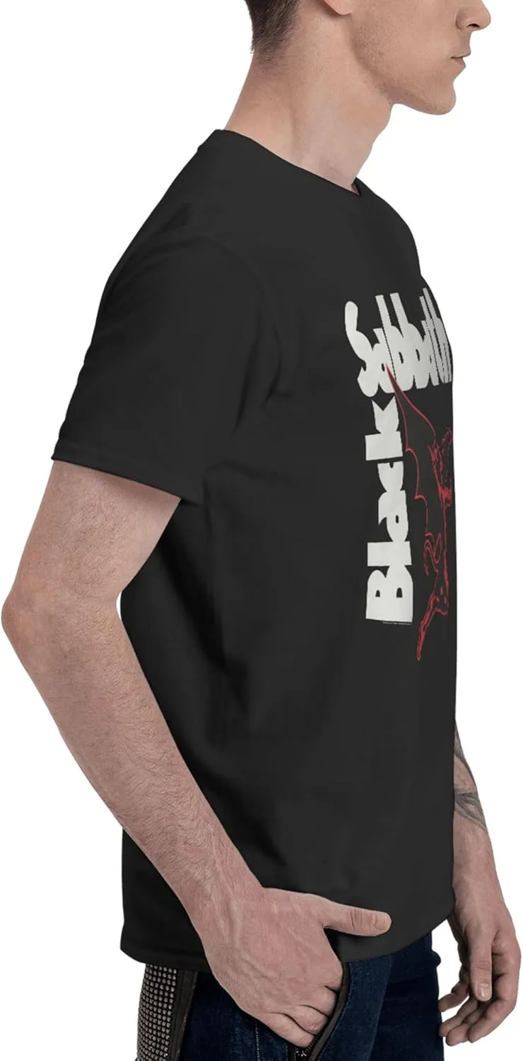 Mens T-Shirts Short Sleeve Fashion Tee Crewneck Top Clothing Black