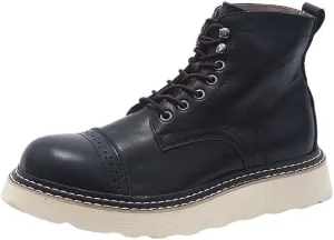 Men's Workwear High-top Soft-soled Thick-soled Boots Leather Inner Comfortable Breathable Round-toed Oxford Shoes Suitable for Mountaineering Travel