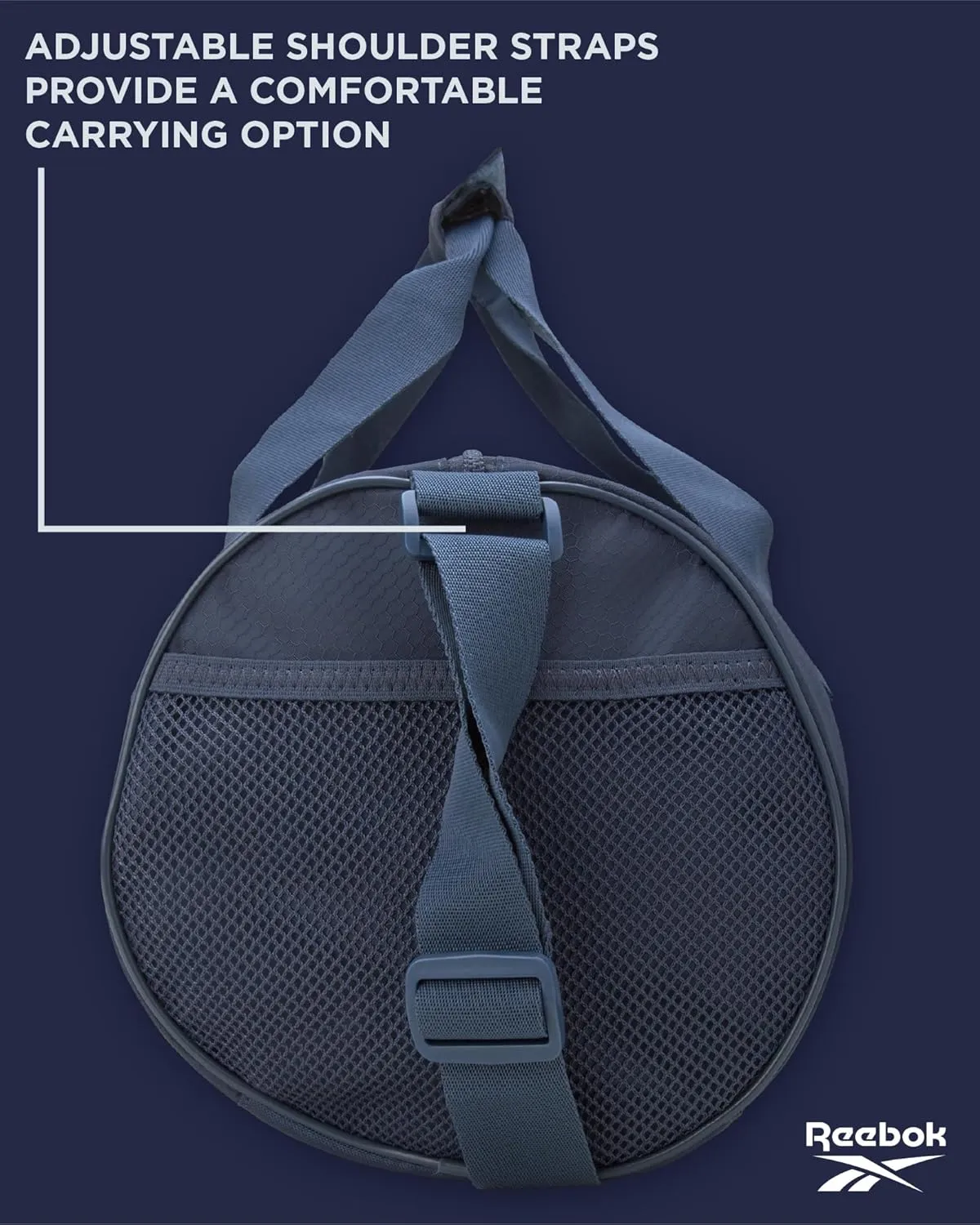 Reebok Duffle Bag - Unisex Lightweight Gym, Sports and Travel Mini Carry On Weekender Bags for Women and Men, Plyo Blue, One Size