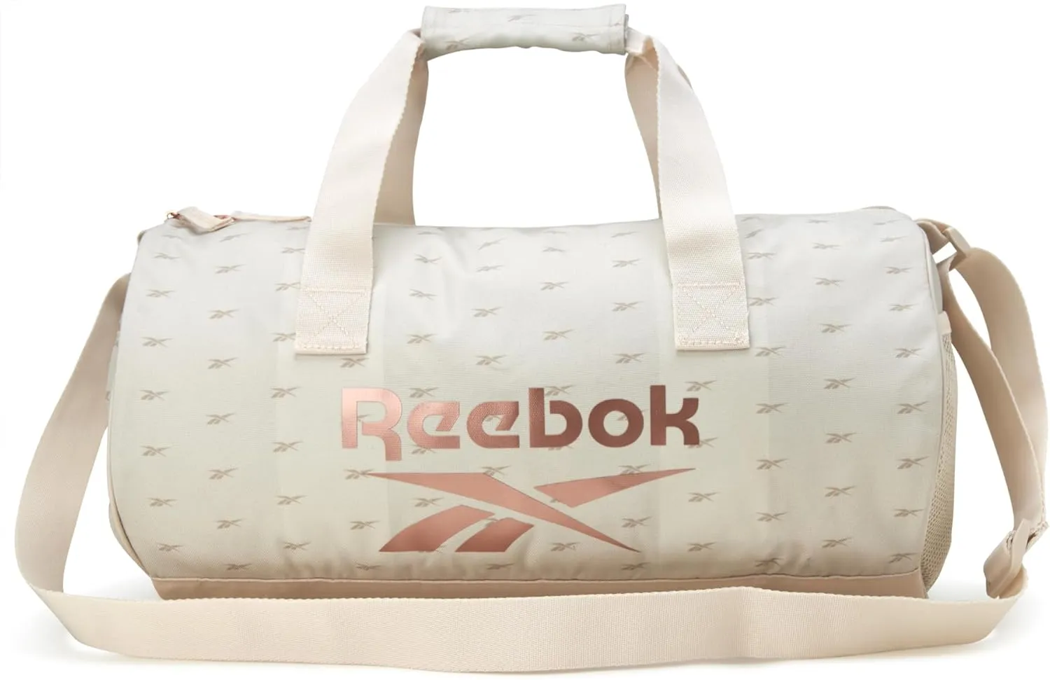 Reebok Duffle Bag - Unisex Lightweight Gym, Sports and Travel Mini Carry On Weekender Bags for Women and Men, Plyo Cream, One Size
