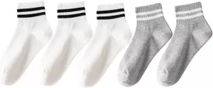 SAFWEL 5 Packs Durable Cotton Breathable Athletic Socks No Show Soft Wicking Moisture Socks with Fun Colors for Everyday Wear
