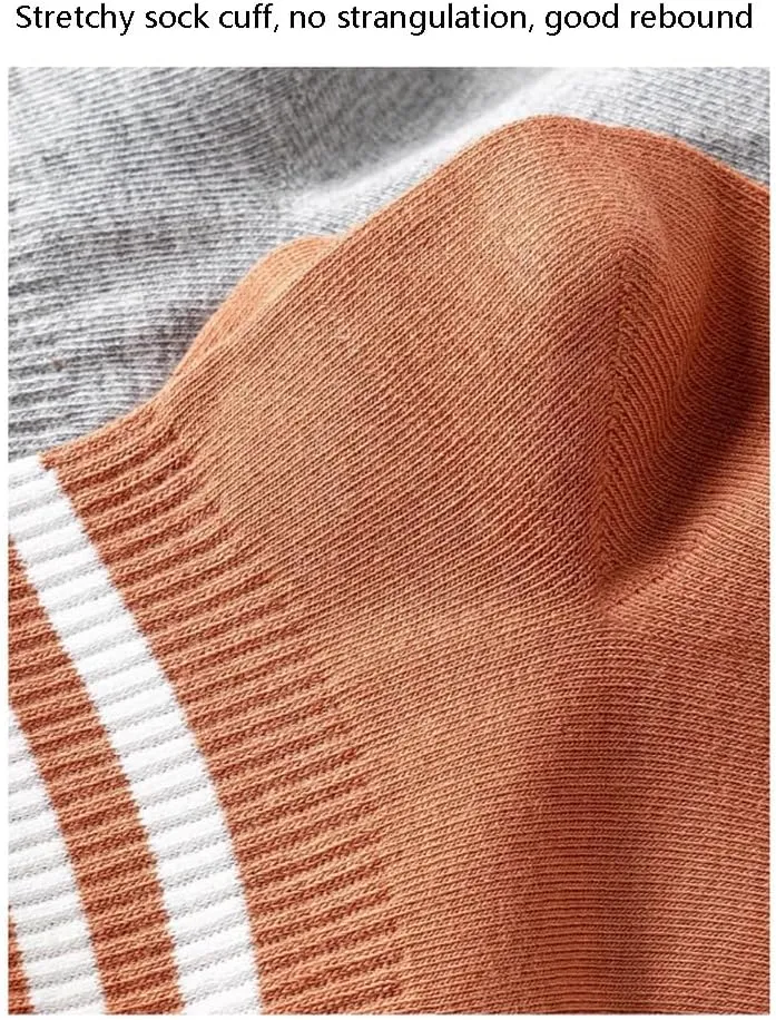 SAFWEL 5 Packs Durable Cotton Breathable Athletic Socks No Show Soft Wicking Moisture Socks with Fun Colors for Everyday Wear