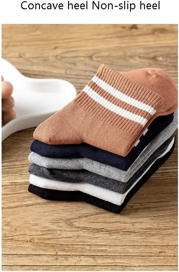 SAFWEL 5 Packs Durable Cotton Breathable Athletic Socks No Show Soft Wicking Moisture Socks with Fun Colors for Everyday Wear