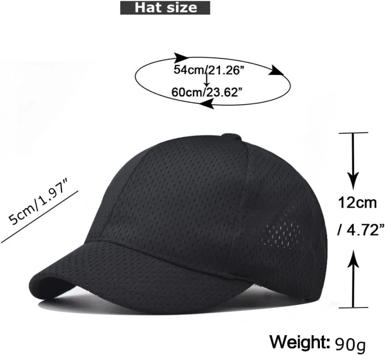 Short Brim Baseball Cap, Adjustable Plain Short Brim Workout Hat Fishing Hat Athletics Cap Running Hat