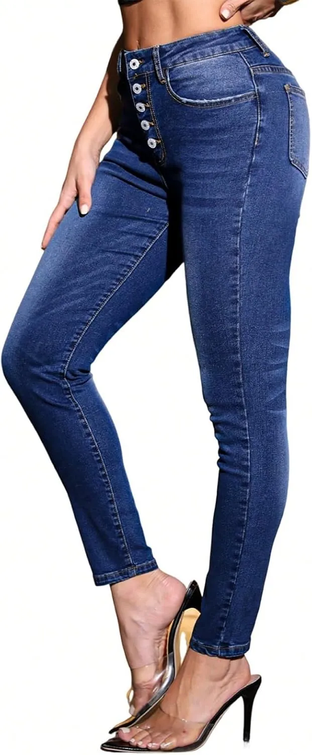 Skinny Jeans for Women High Waist Tummy Control Denim Pants Slim Butt Lifting Jeans Y2K Sexy Shaping Jean Joggers