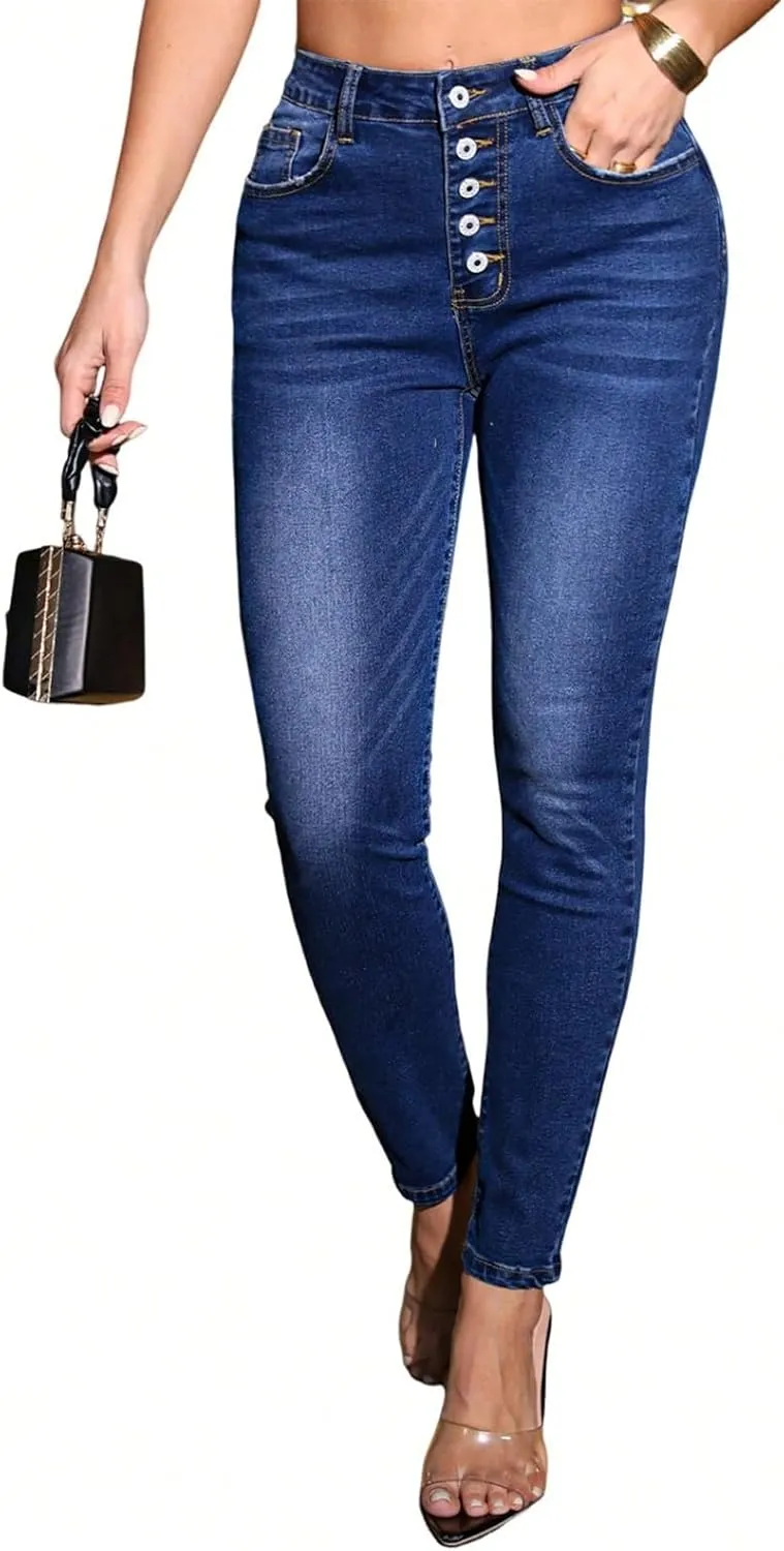 Skinny Jeans for Women High Waist Tummy Control Denim Pants Slim Butt Lifting Jeans Y2K Sexy Shaping Jean Joggers