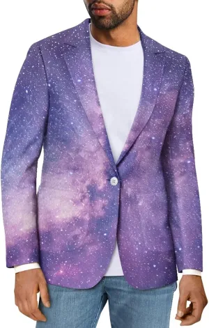 Sprowallow Men's Casual Blazer One Button Sport Coats Slim Fit Notched Lapel Blazers Lightweight Business Suit Jacket