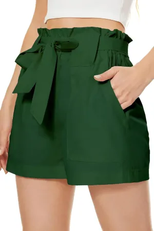 SWEET POISON Womens Bowknot Shorts for Summer Casual High Waist Beach ShortsS-2XL