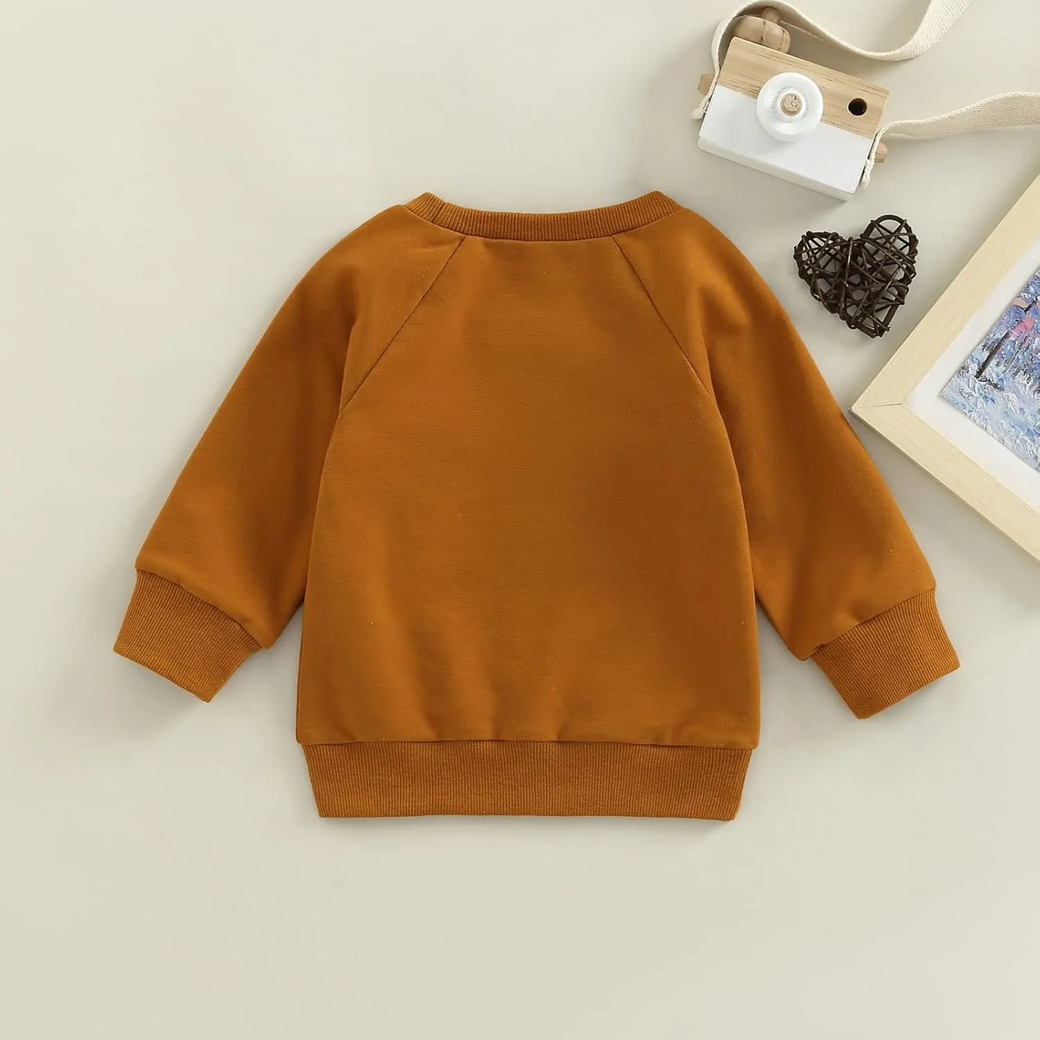 Toddler Baby Halloween Outfit Boy Girl Pumpkin Sweatshirt Crewneck Pullover Sweater Long Sleeve Shirt Fall Clothes