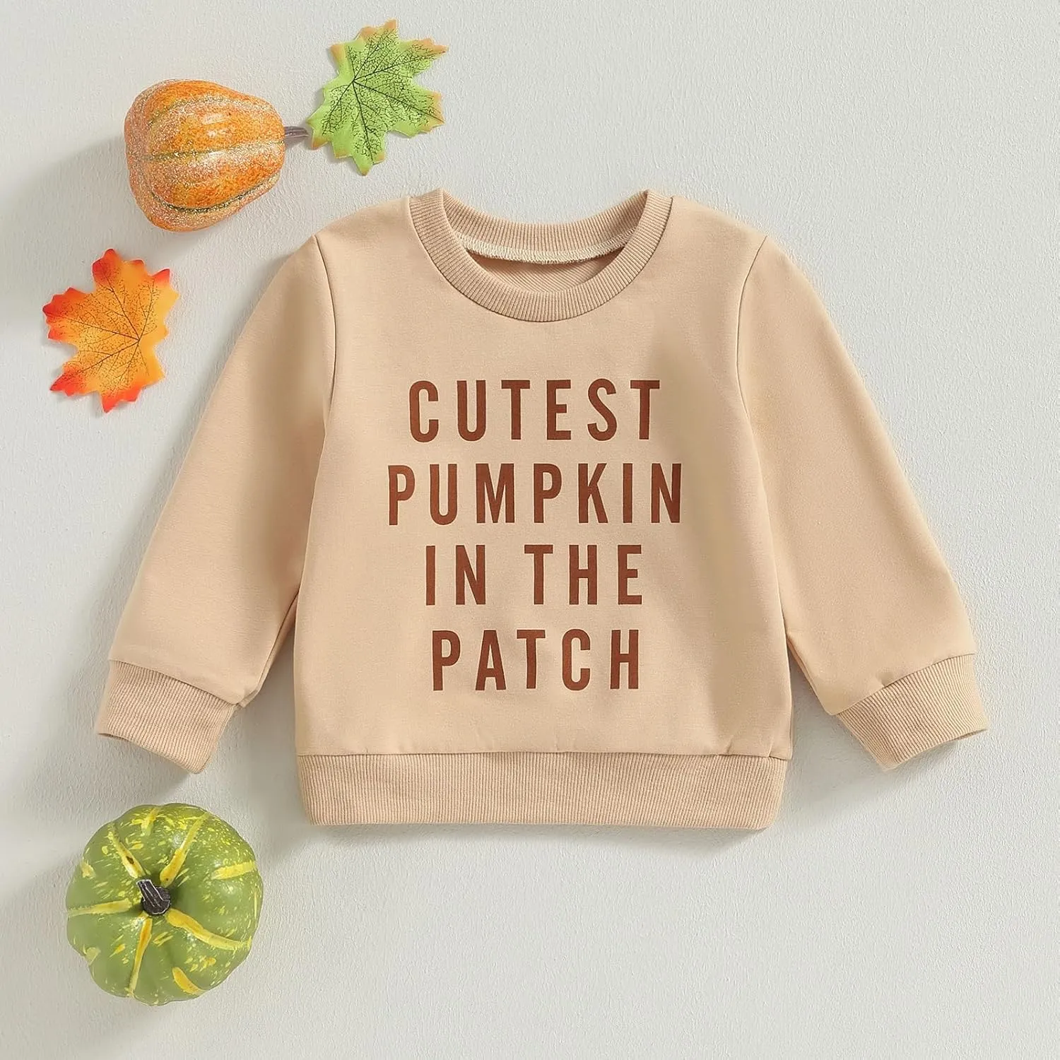 Toddler Baby Halloween Outfit Boy Girl Pumpkin Sweatshirt Crewneck Pullover Sweater Long Sleeve Shirt Fall Clothes