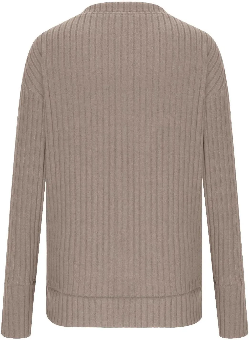 V Neck Long Sleeve Knitted Shirts for Women Casual Spring Fall Tops Lightweight Tunic Sweaters Fashion Clothes 2024