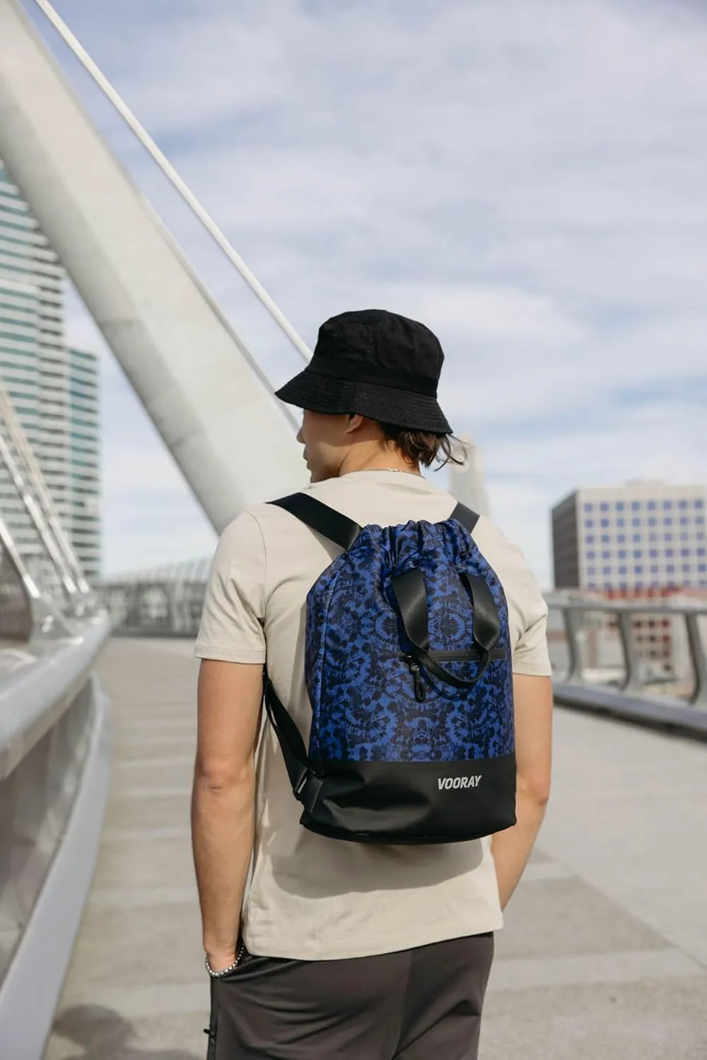 VOORAY 23L Flex Cinch Drawstring Backpack  Lightweight Travel Bag, Weekender & Sports Gym Bag for Women and Men