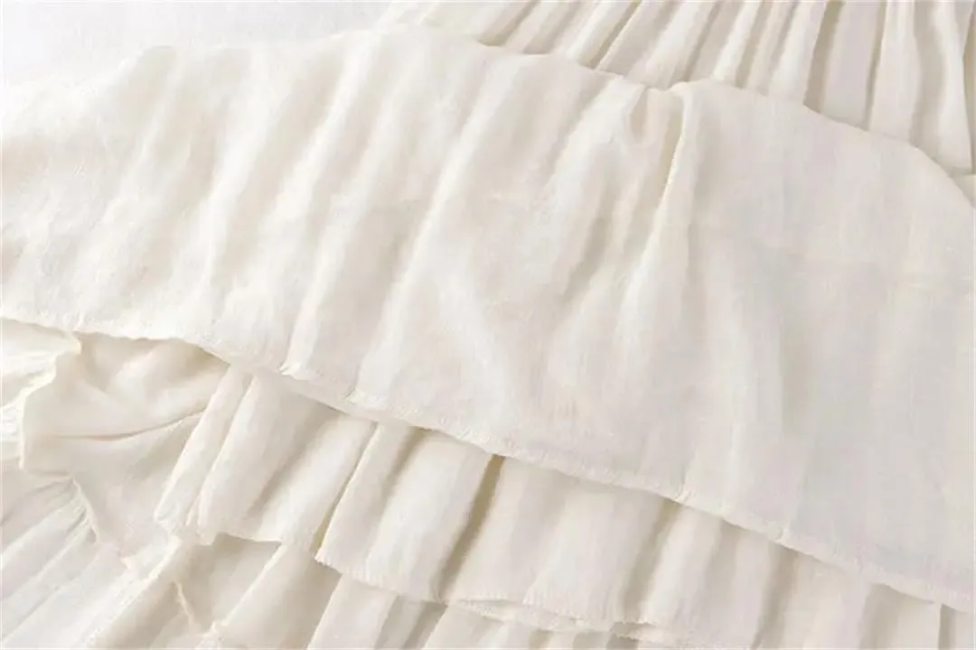 Women Cotton Linen Elastic Waist A-LINE Long Skirts Splice Solid Vintage Harajuku Casual Skirt