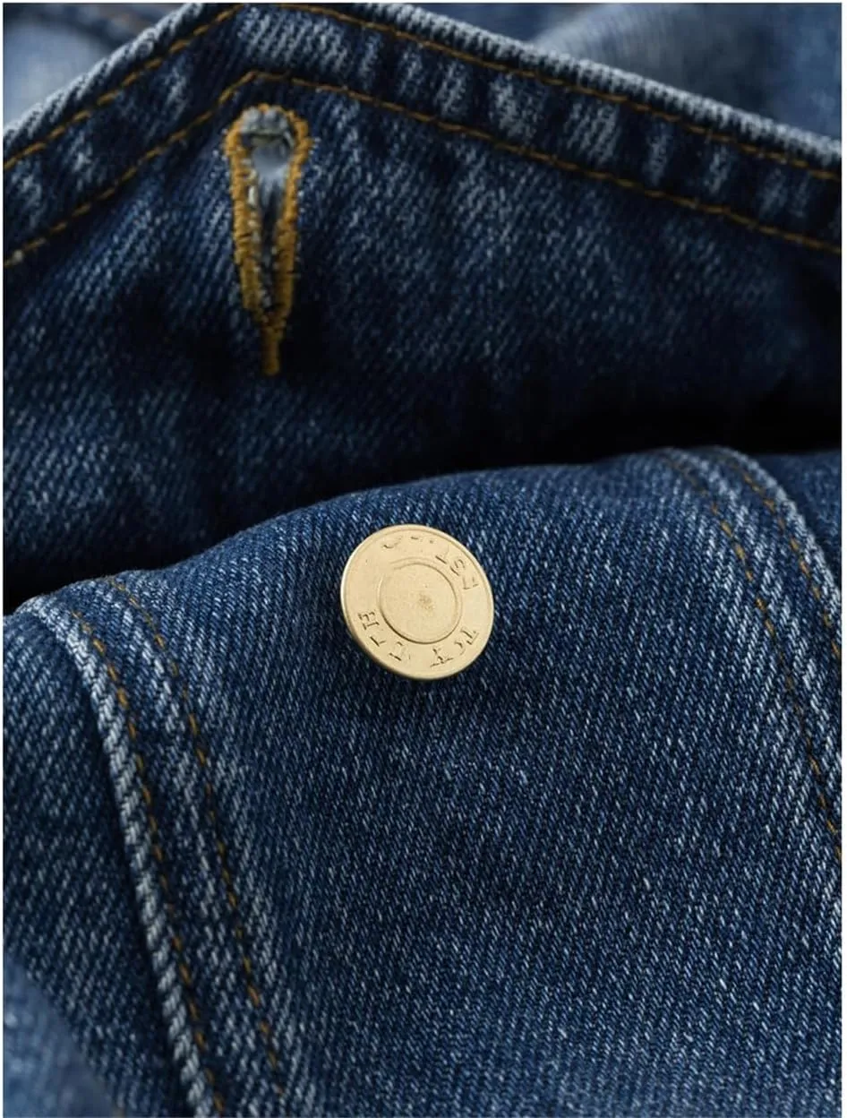 Women Denim Jacket Autumn Washed Turn Down Collar Single Breasted Button Casual Jacket Coat