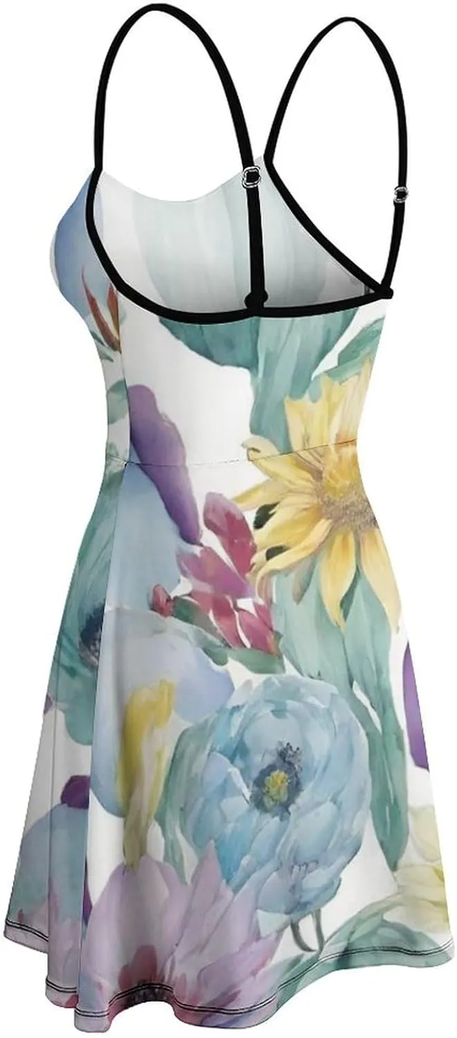 Women Girls Casual Flowy Long Dress for Party Holiday Beach