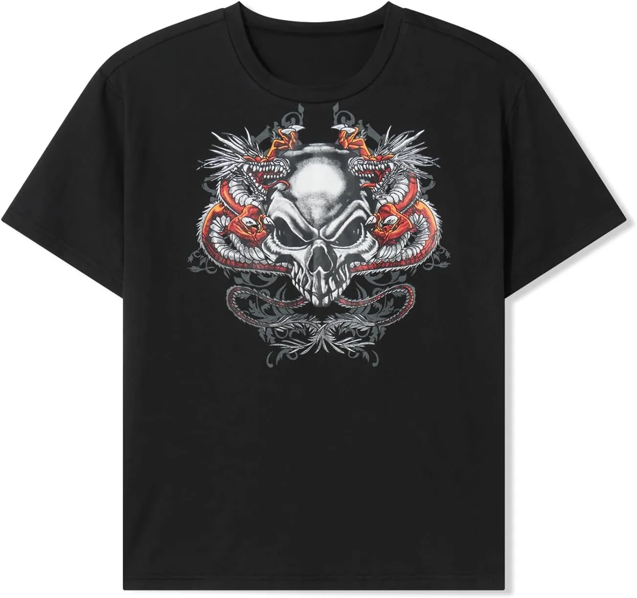 Women Graphic Grunge Shirts Loose Fit Gothic Punk Tees Y2k Emo Clothes Teen Girls Baggy T Shirts 2000s Vintage Tops