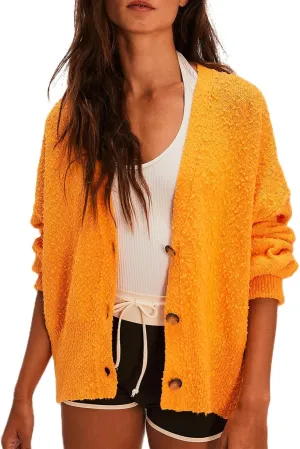 Women Knitted Cardigan Sweaters Long Sleeve Button Down Ribbed Knit Sweater Tops Y2k Cropped Cardigans Streetwear