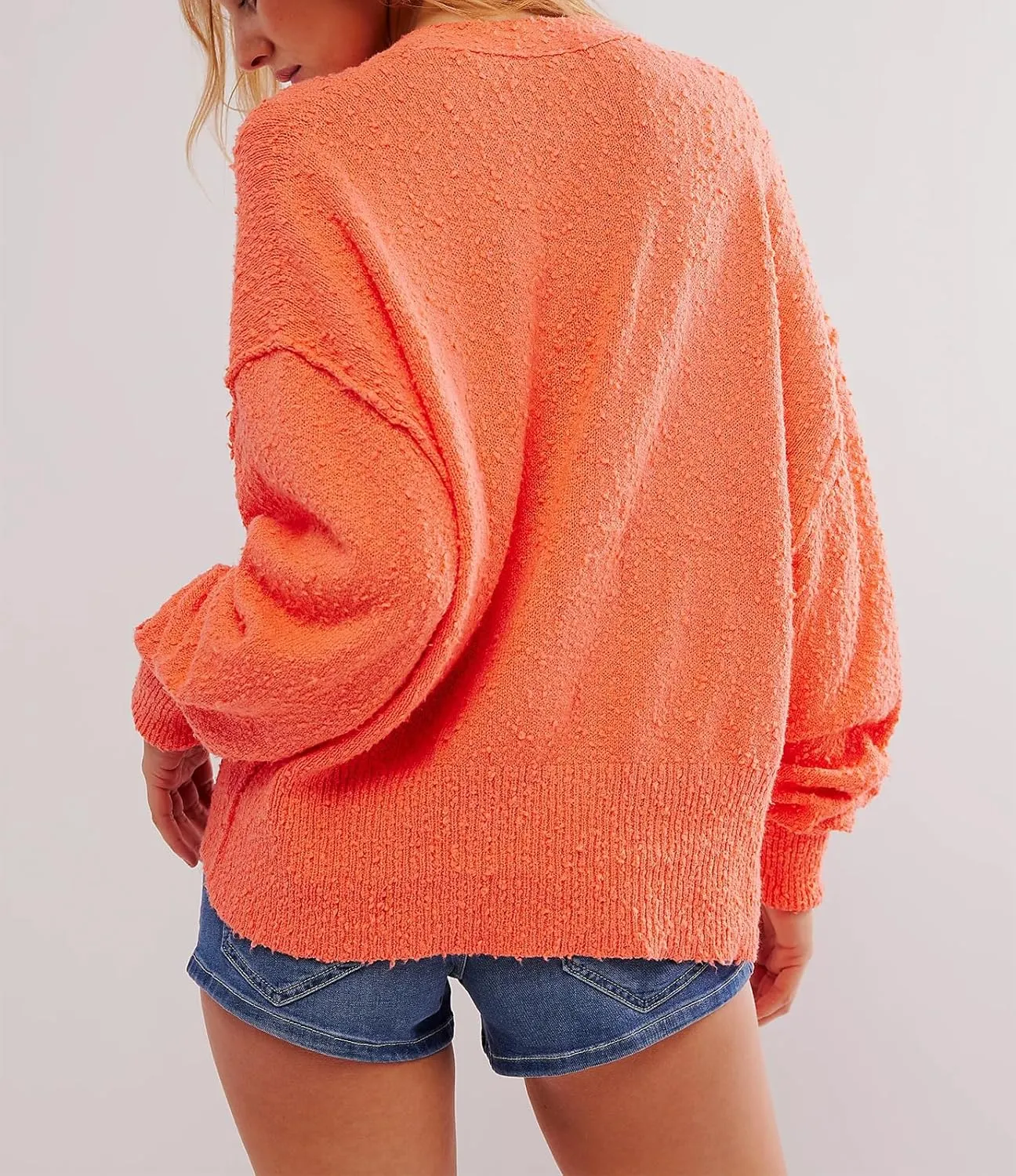 Women Knitted Cardigan Sweaters Long Sleeve Button Down Ribbed Knit Sweater Tops Y2k Cropped Cardigans Streetwear