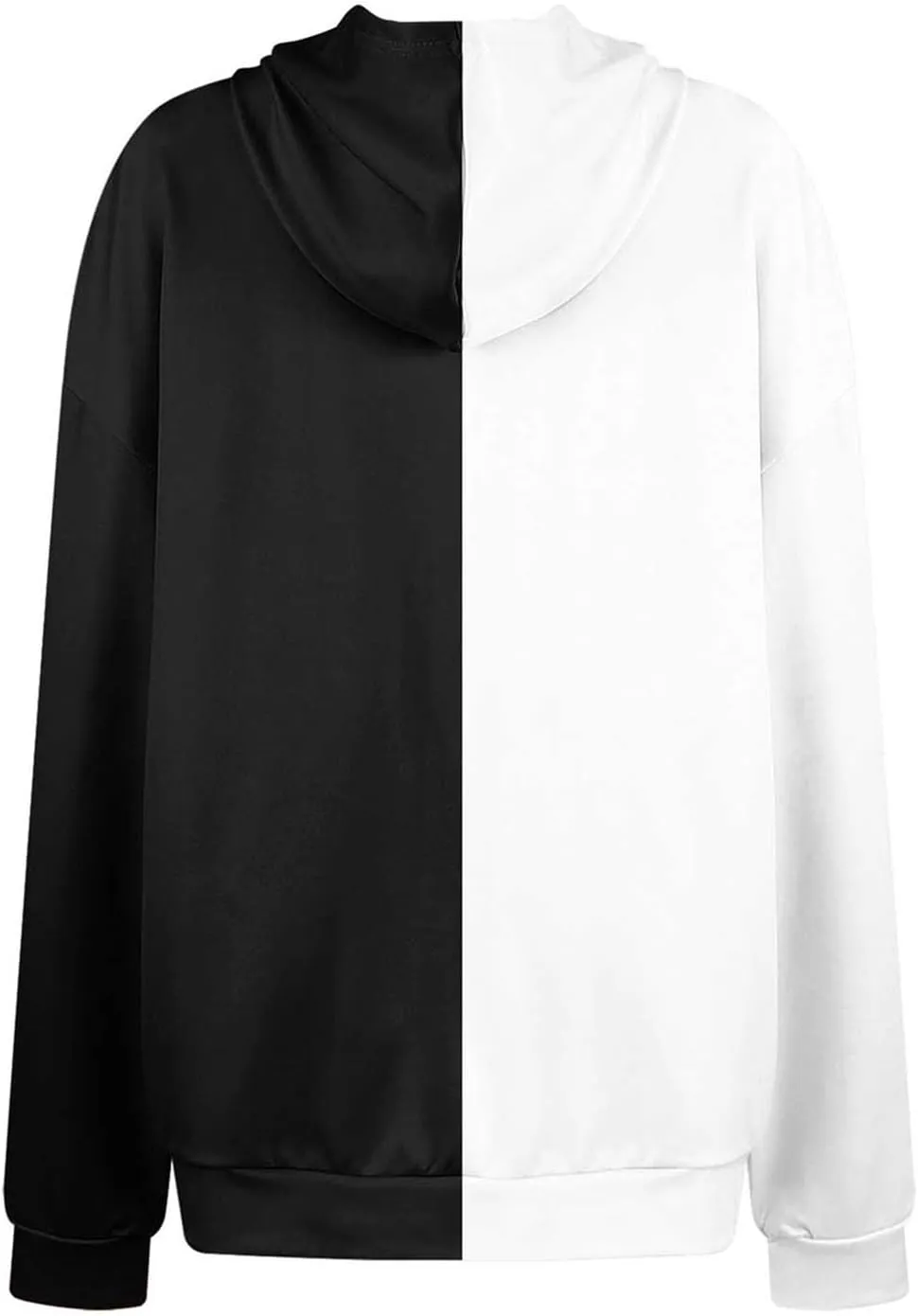 Womens 2024 Hooded Color Block Drawstring Hoodies Pullover Sweatshirts Casual Long Sleeve Tops Shirts Fall Winter