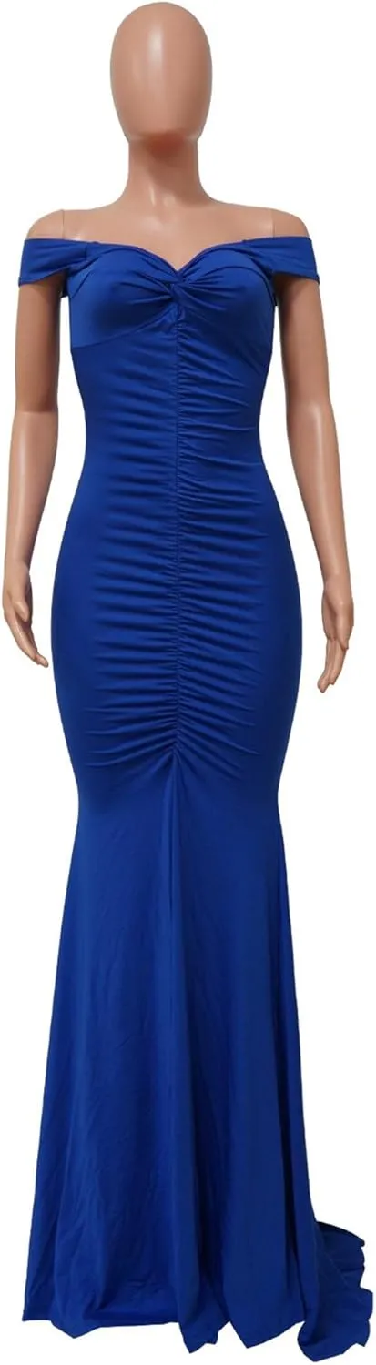 Women's Bodycon Ruched Elegant Formal Dress V Neck Sexy Slim Fit Prom Dress Split Hem Stylish Cocktail Dresses