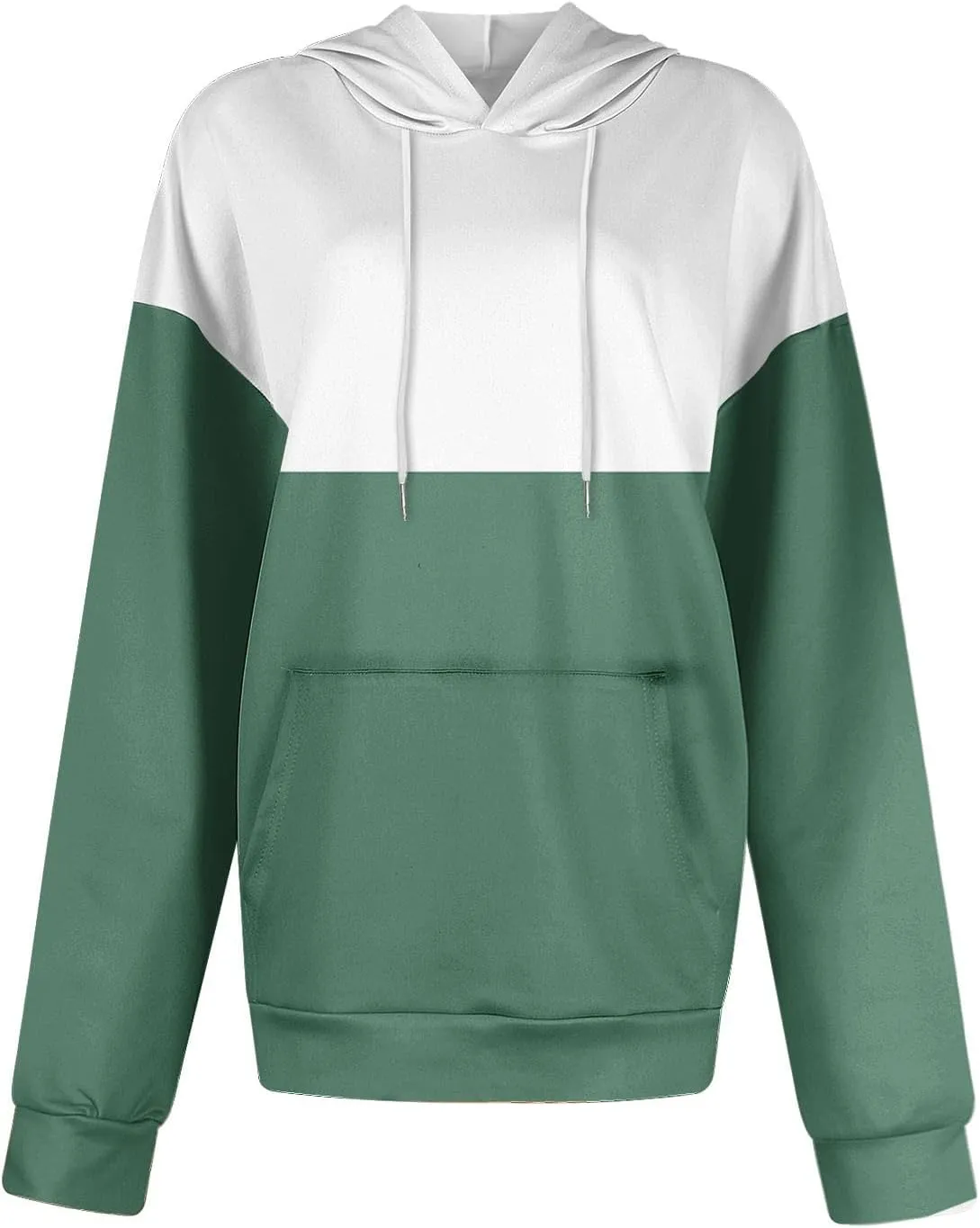 Womens Crew Neck Color Block Sweatshirts Hoodies Long Sleeve Casual Lightweight Pullover Top Fall Winter Loose Coat