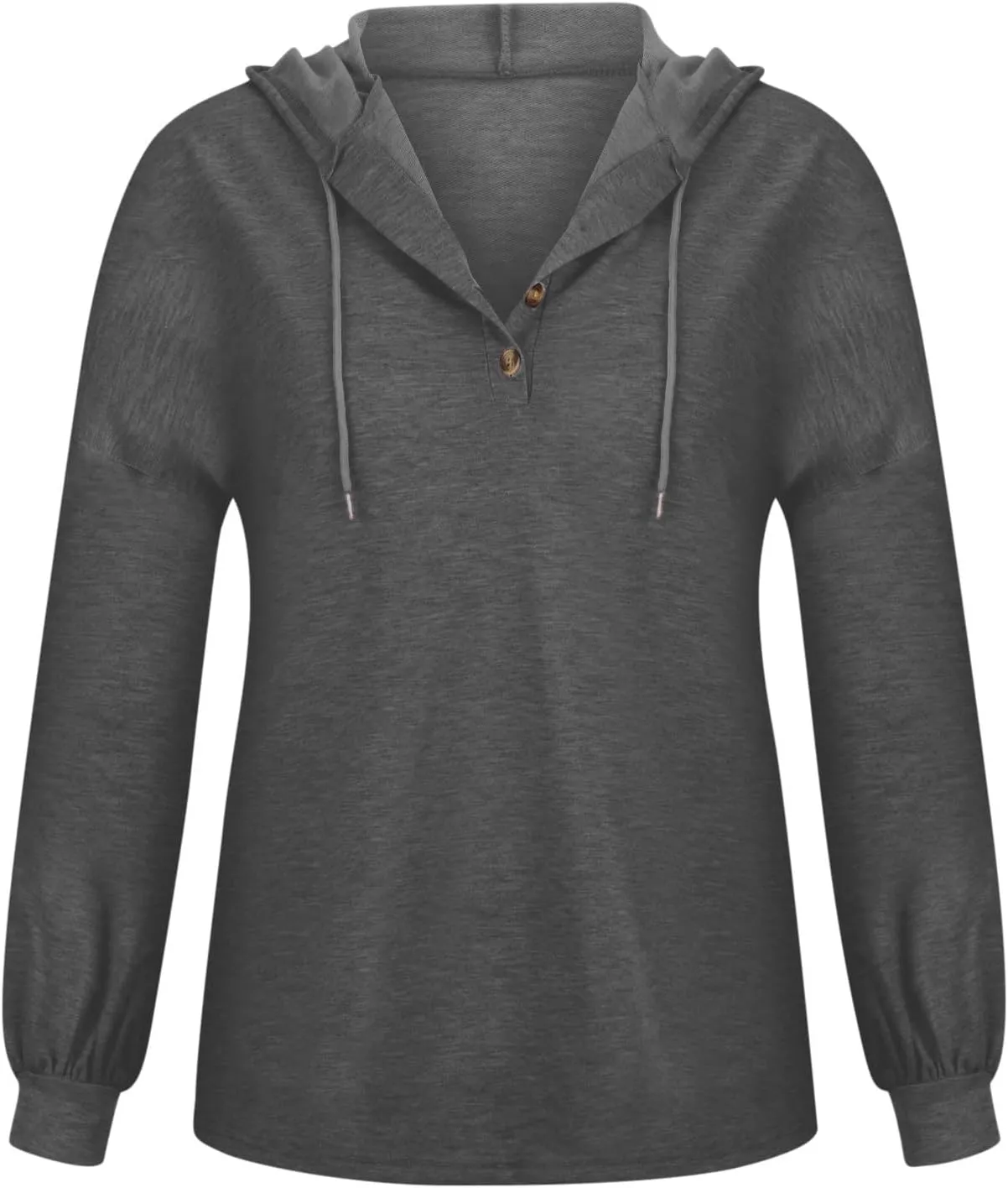 Womens Hoodies Loose Fit Sweatshirt Casual Long Sleeve Button V Neck Shirts Pullover Tops Fashion Cute Blouse Tops