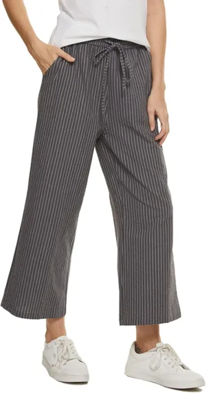 Womens Linen Pants Wide Leg High Waisted Drawstring Casual Flowy Pants with Pockets