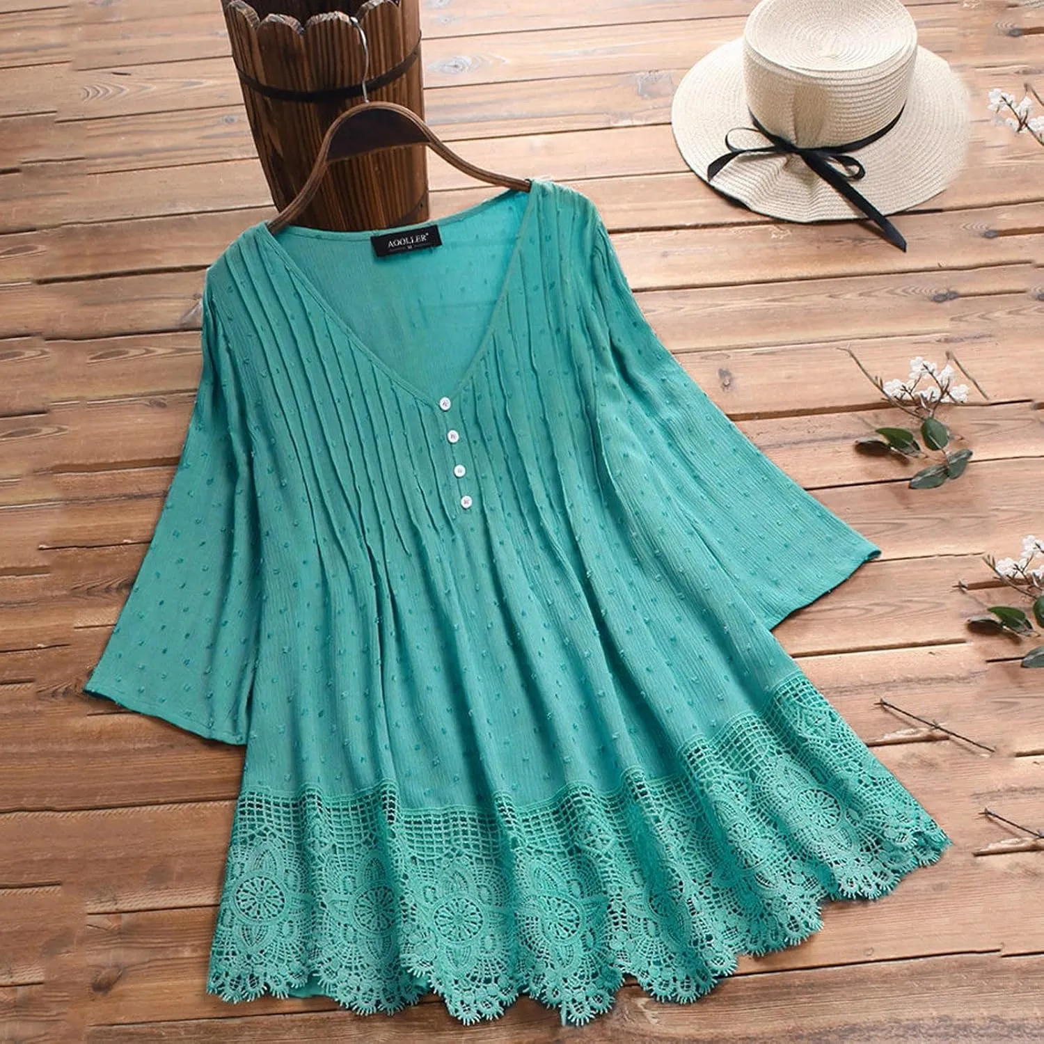 Womens Linen Shirts V Neck Button Down Blouses Collar Oversized Tops Short Sleeve Loose Fit T-Shirt