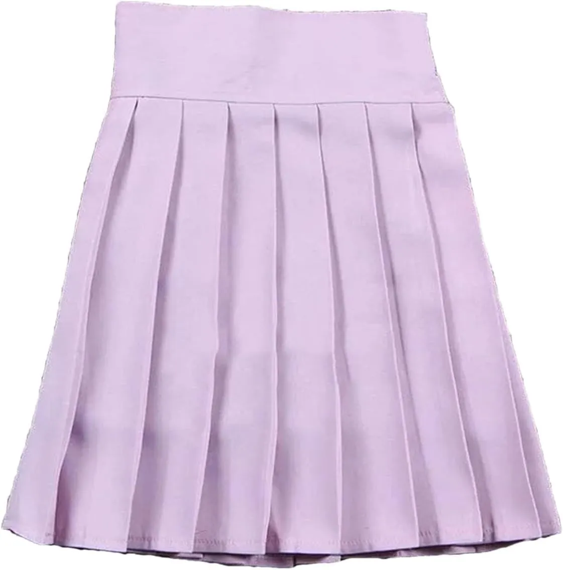 Women's Mini Pleated Skirt Elastic High Waist Pleated Students School Uniform Skirts Cosplay Costumes